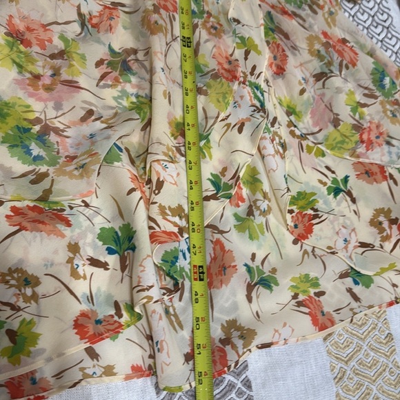 (R6) Ice Dress vintage 100% silk Floral Sleeveless, talla 20 - Picture 11 of 13